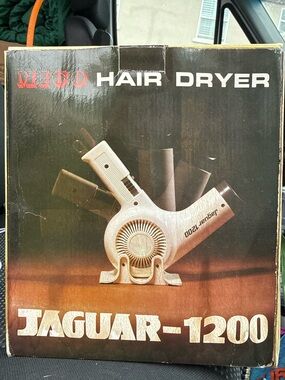 Vintage Jaguar-1200 White Hair Dryer
